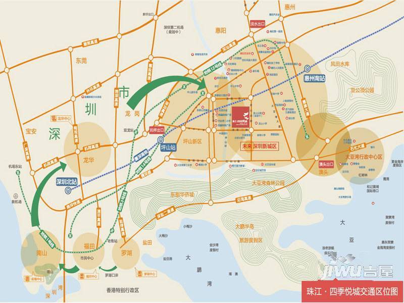 珠江四季悦城位置交通图