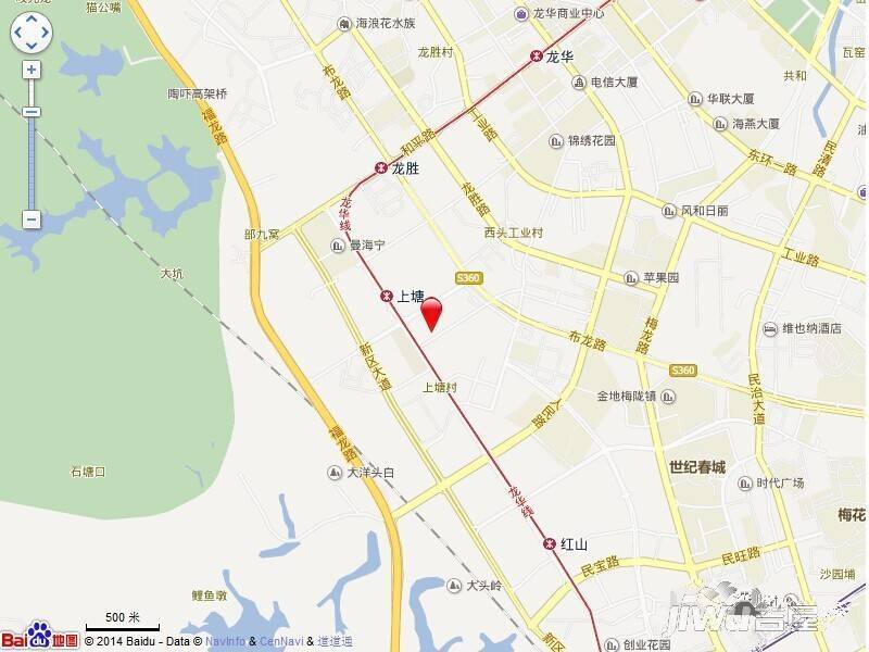 深圳星河傳奇位置交通圖