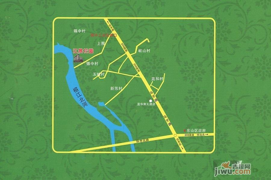 江景花园位置交通图
