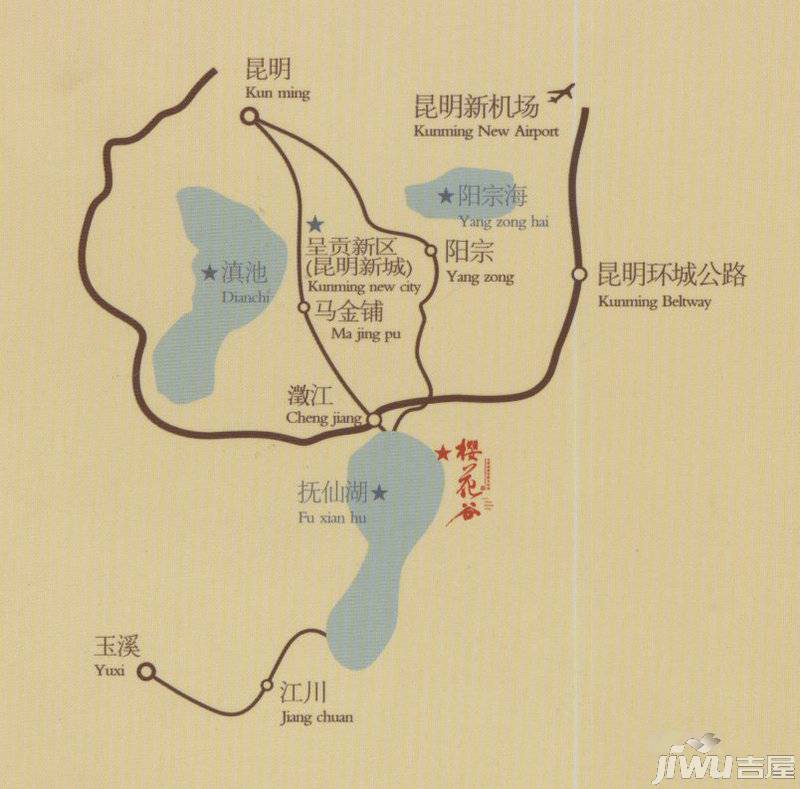櫻花谷位置交通圖