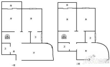 (待售)富丽华庭3房户型户型图