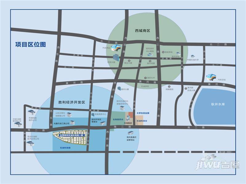 东营胜利石油科技产业园-东营厂房位置交通图