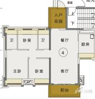 长信·御景峰6栋01户型90㎡户型图|长信·御景峰3房22