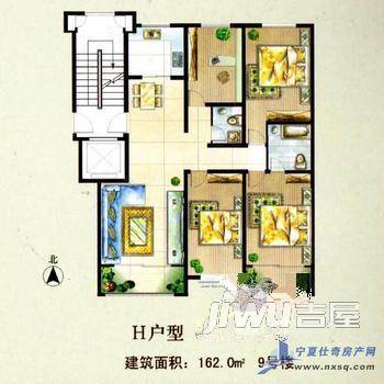 银川大地恒富户型图_首付金额_3室2厅2卫_0.0平米 - 吉屋网