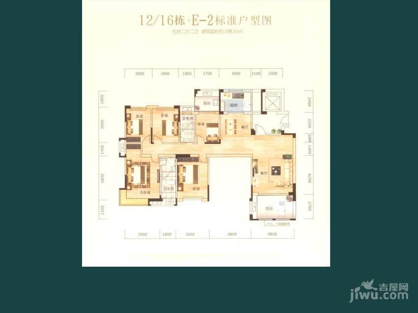 鑫远尚玺e-2户型图|鑫远尚玺5房2厅2卫户型图_天心鑫远尚玺