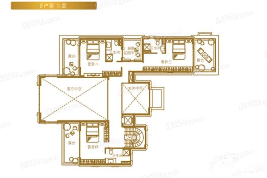 恒大丽宫f2层户型图|恒大丽宫6房4厅4卫户型图_顺义丽