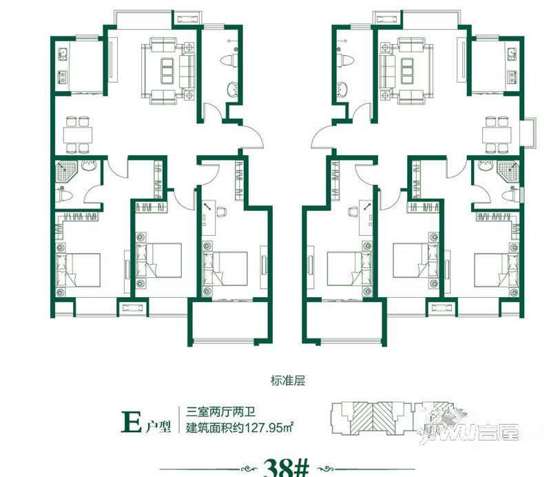 新东方·龙湾【在水一方】38#-04户型图|新东方·龙湾