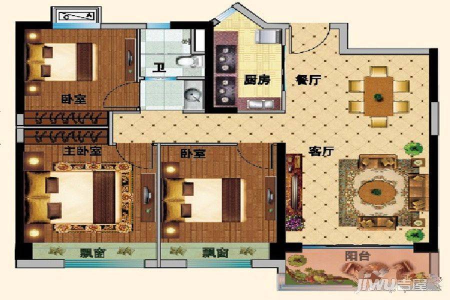 碧桂园 天汇105平米户型图