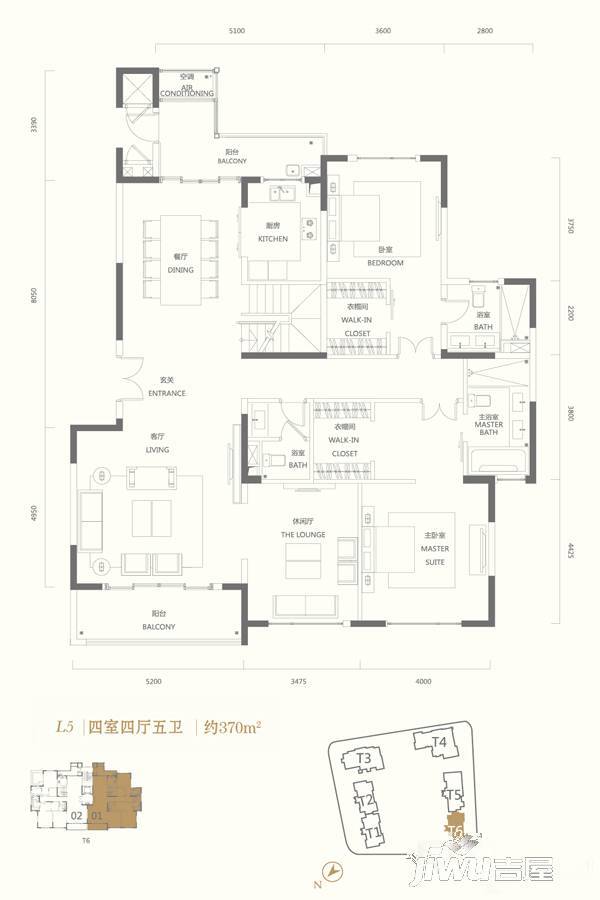 武汉天地云廷t6栋l5复式首层户型