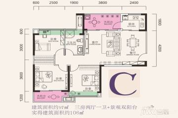 武汉东方城户型图-房型图-平面图-吉屋网