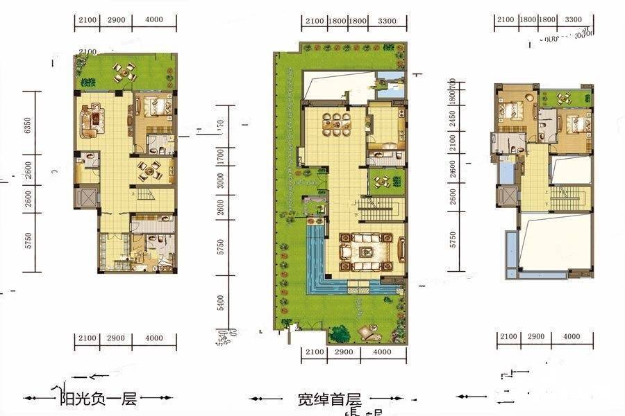 沁园庭院双拼户型图|沁园6房4厅4卫户型图_黄埔沁园