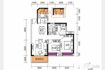 湛江西粤京基城临街商铺户型图-房型图-平面图-吉屋网