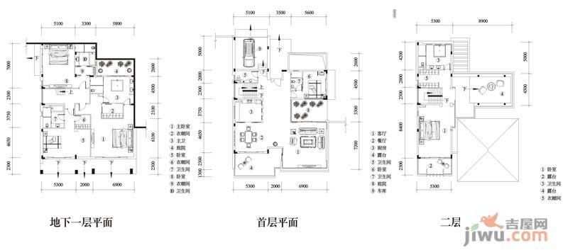 惠林温泉a户型别墅平面图