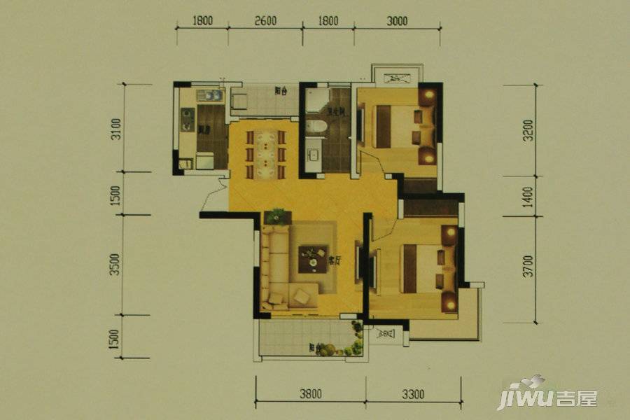 绿地世纪城柏仕公馆b9户型