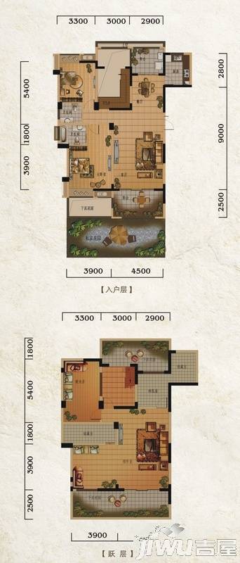 欧郡a区一期a区c底跃户型图(售罄)