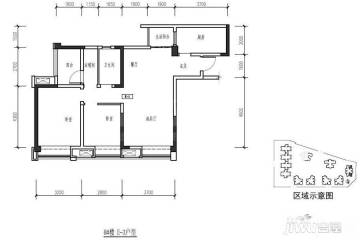 成都中洲锦城湖岸2期户型图-房型图-平面图-吉屋网