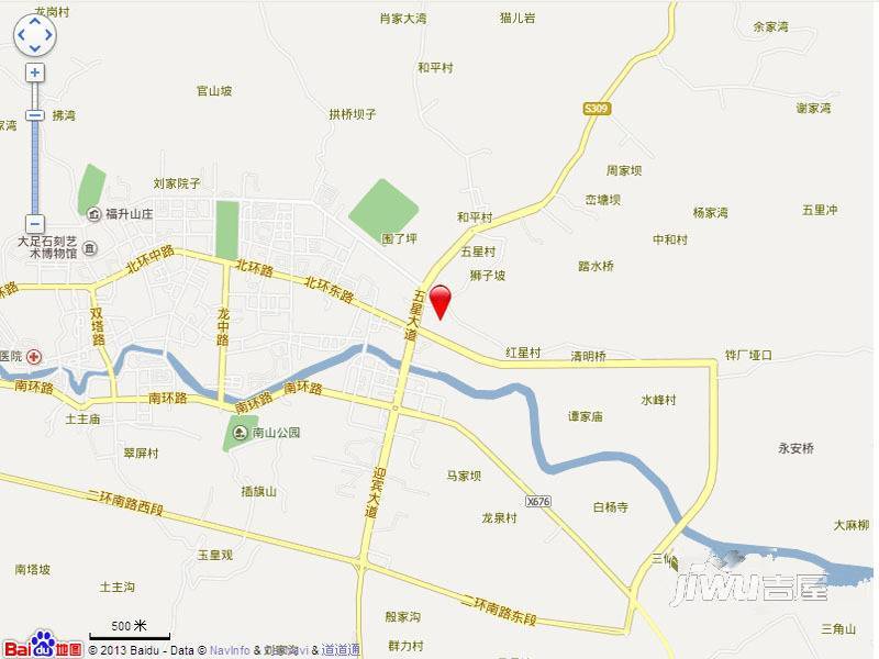 大足中国西南城位置交通图