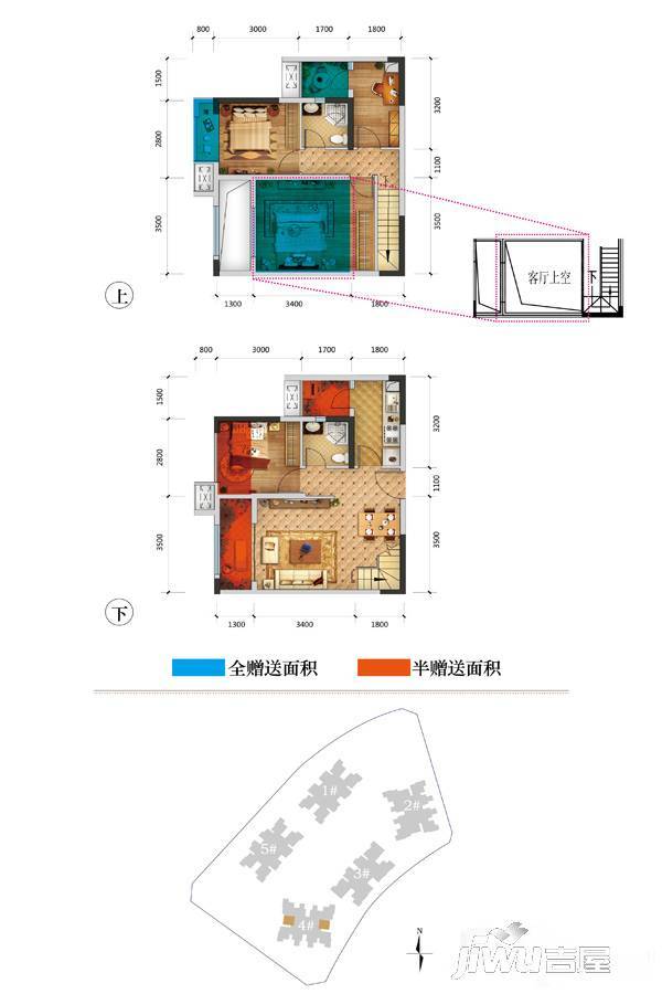 光亮天润城一期4号楼标准层d3户型