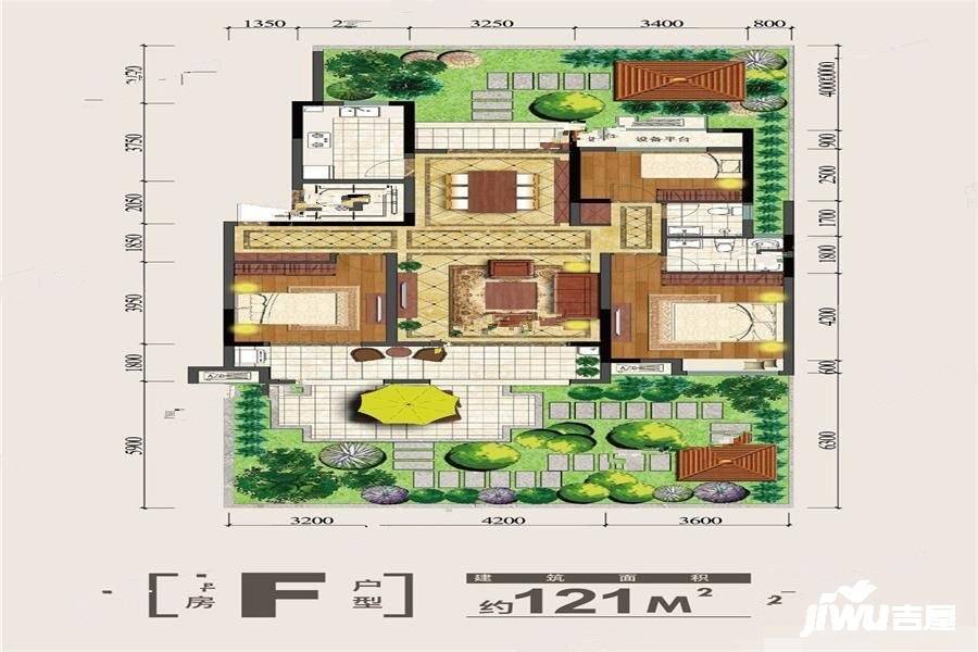 金大地紫金公馆f户型一楼