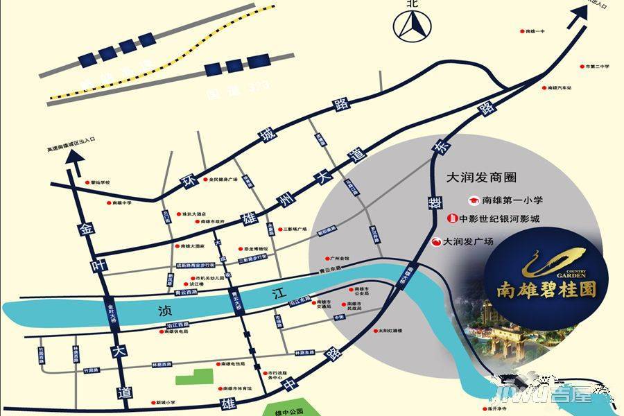 南雄碧桂园位置交通图