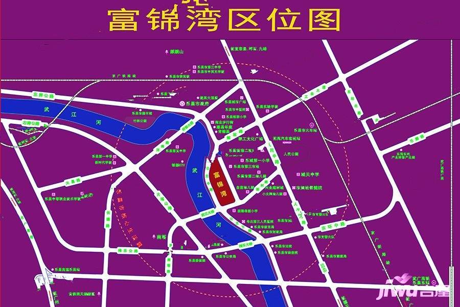 富锦湾位置交通图