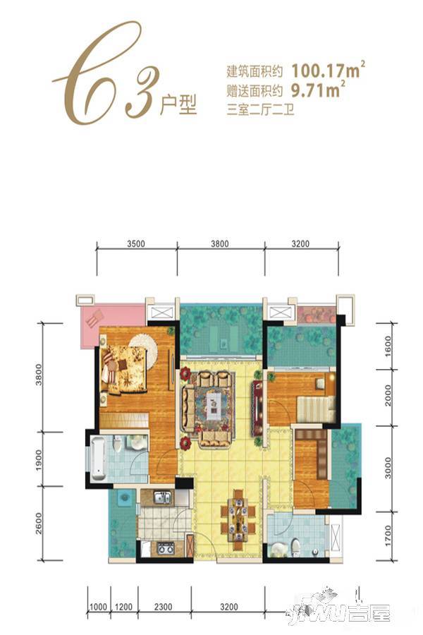 龙湾半岛2期c3户型图