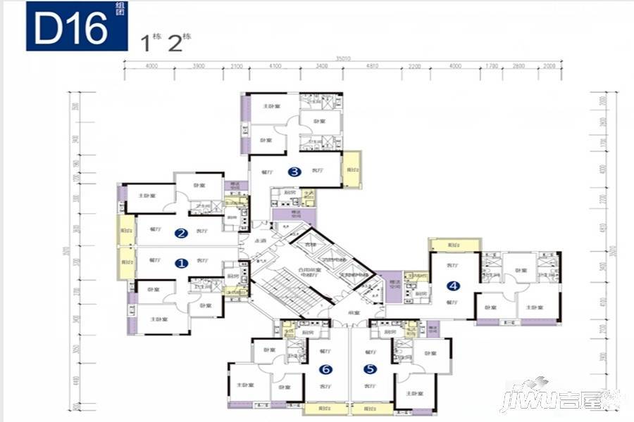 中天未来方舟d16组团1栋2栋户型图