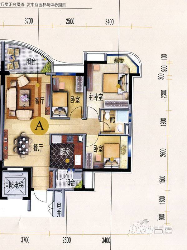 a户型户型图|碧桂园·翡翠湾3房2厅2卫户型图_开平市碧桂园·翡翠湾