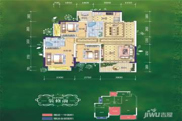 贵港西江绿城香榭里花园户型图-房型图-平面图-吉屋网