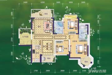 贵港西江绿城香榭里花园户型图-房型图-平面图-吉屋网