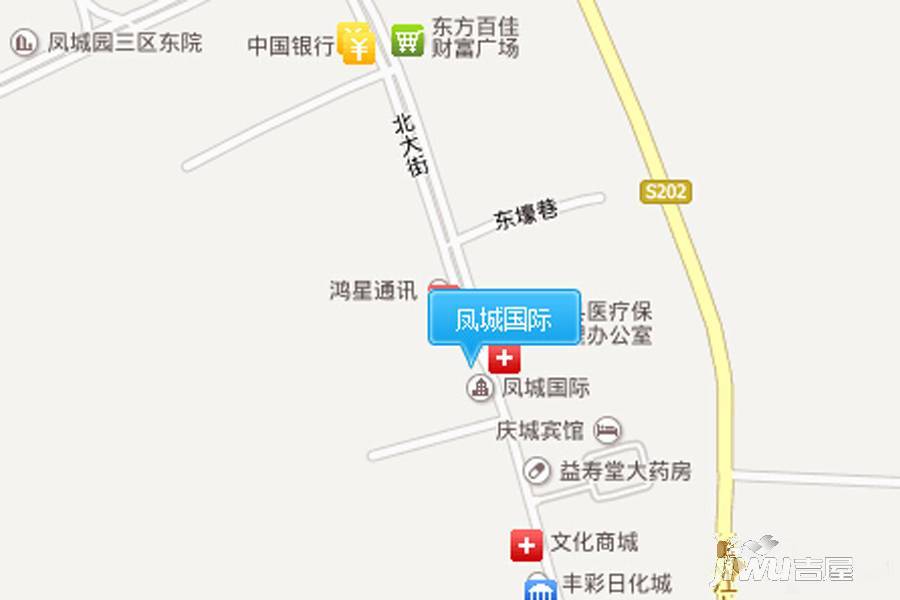 凤城国际位置交通图