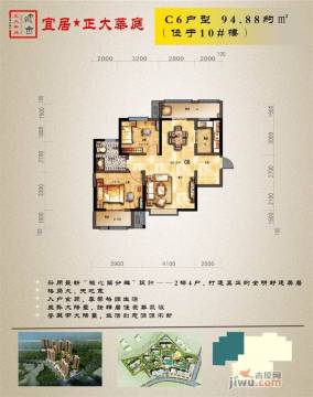 铜川正大华庭户型图-房型图-平面图-吉屋网