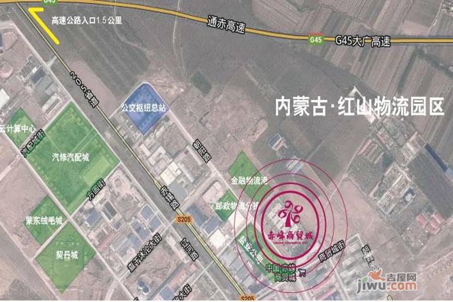 赤峰商贸城位置交通图