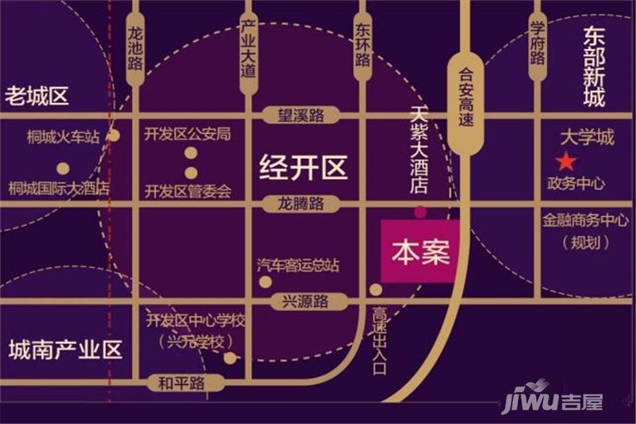 天紫四季花城位置交通图