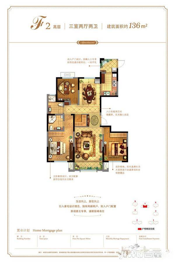 蓝光高盛熙岸华府丰县 高盛国际花园城 户型图