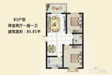 西安沣惠新佳苑户型图-房型图-平面图-吉屋网