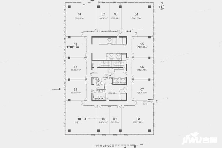 正弘城正弘中心35-39层平面图