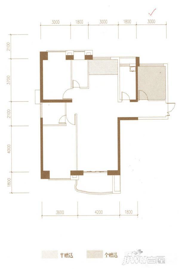 富春城2户型图|富春城3房2厅2卫户型图_平潭县富春城