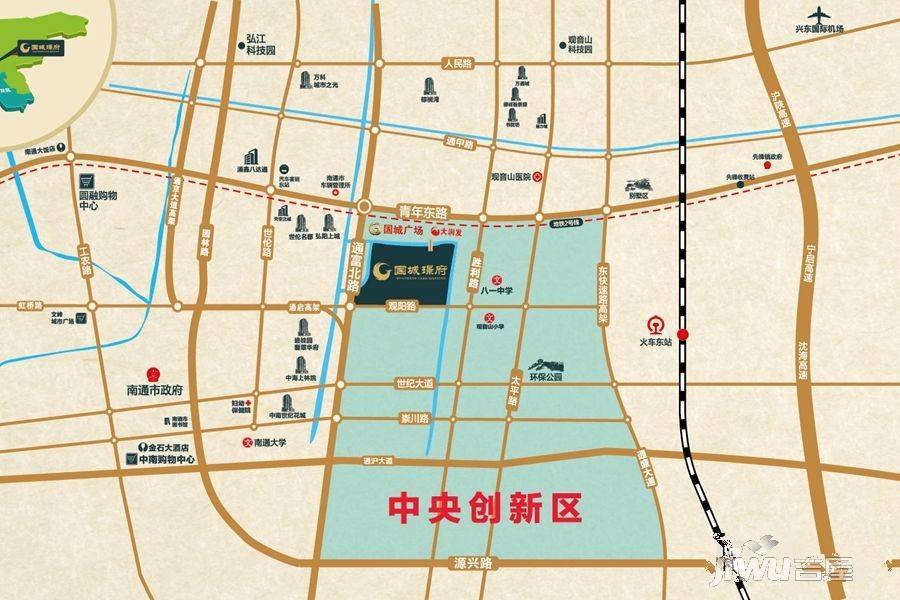 国城璟府位置交通图