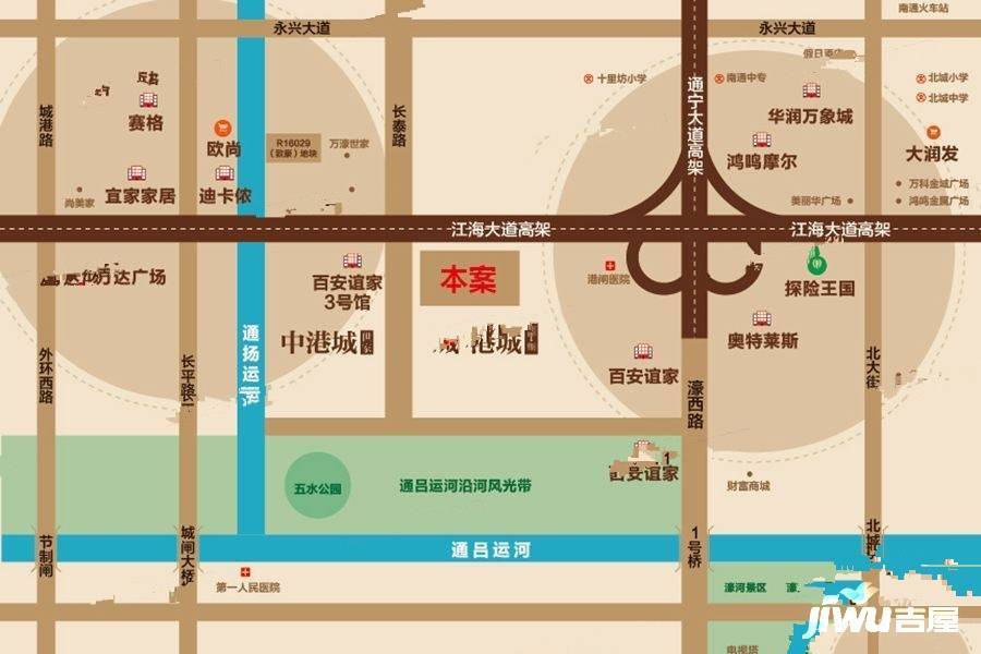 中港金座位置交通图