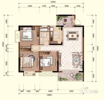 天嘉翰廷三房户型图|天嘉翰廷三房房型图_衡阳雁峰天