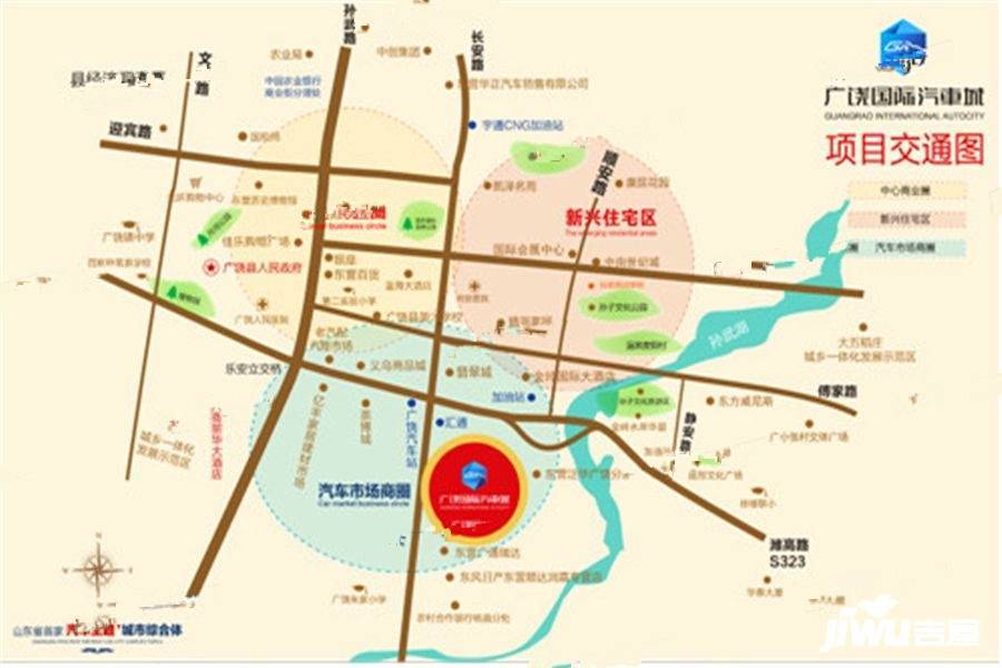 中国广饶国际汽车城位置交通图