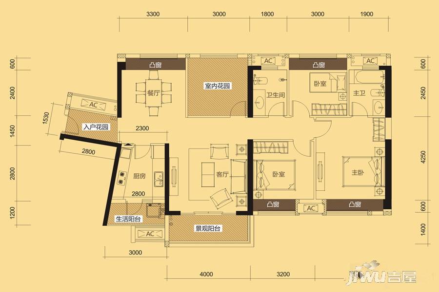 碧桂园南站新城c区1-9栋b户型