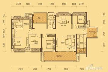 (在售)中海凯旋城花园4房户型户型图