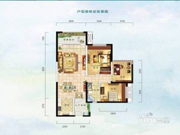 宜宾鲁能山水原著户型图-房型图-平面图-吉屋网