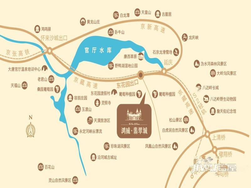 鸿威翡翠城位置交通图