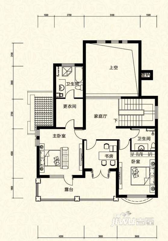 拉斐水岸d1三层户型图