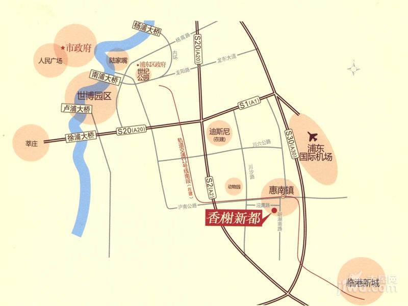 惠南一方新城位置交通图