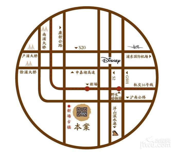 上海檀香湾位置交通图图片