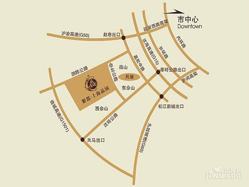 紫都上海晶园位置交通图